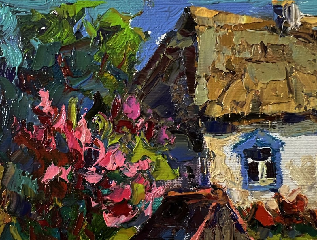 Oil painting Spring in the village Oksana Ivanyuk - 7