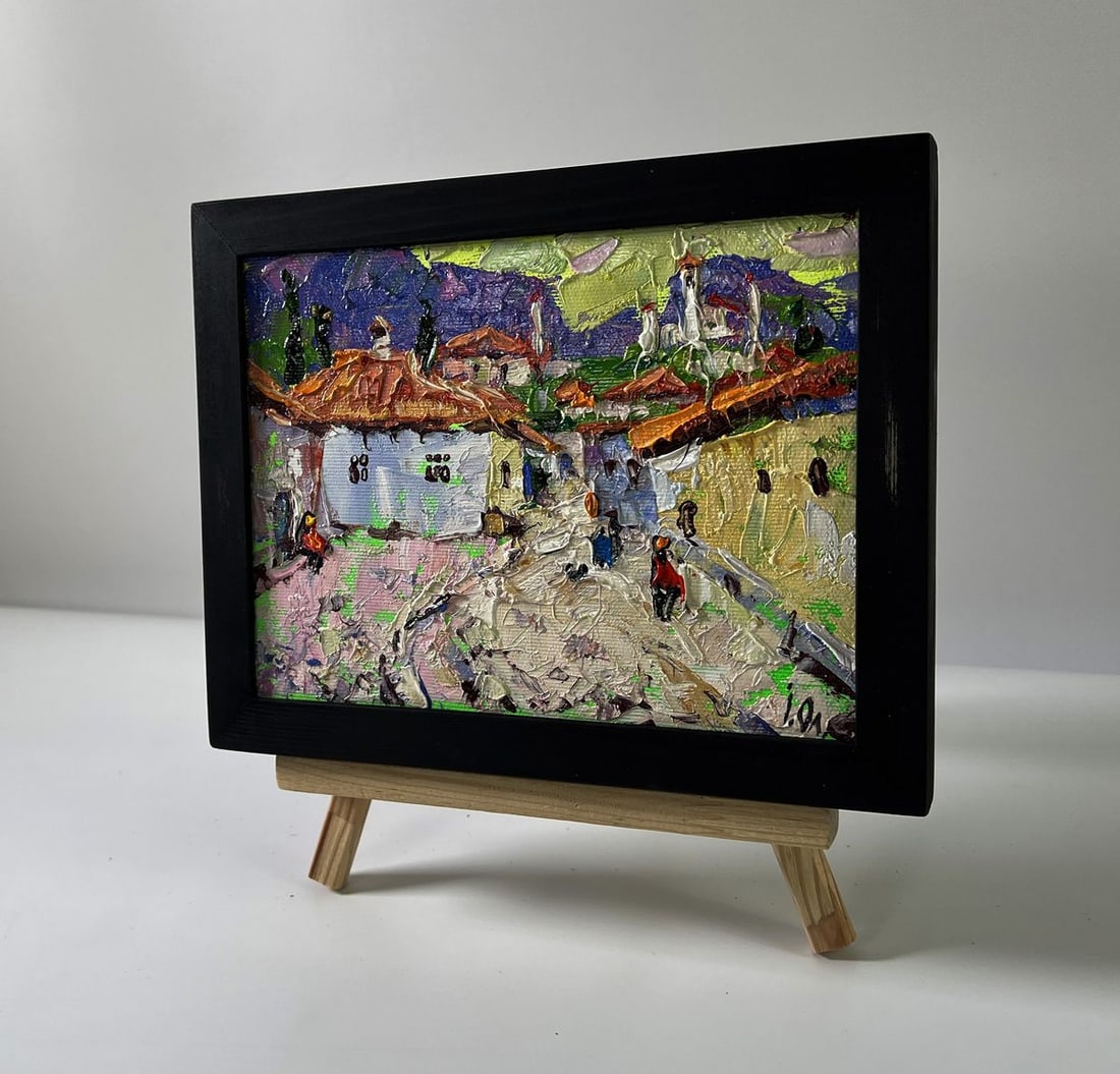 Oil painting Old residential town Oleksiy Ivanyuk - 2