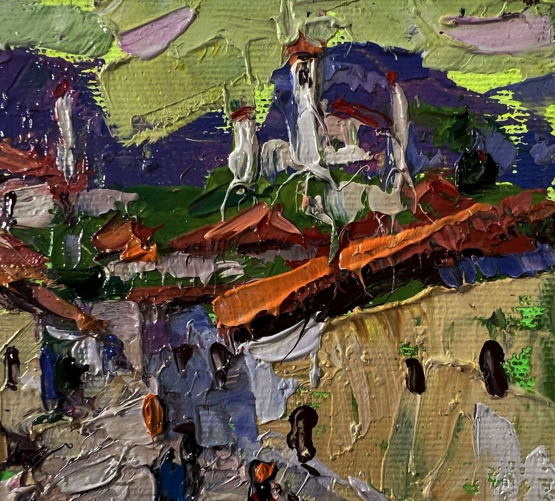 Oil painting Old residential town Oleksiy Ivanyuk - 4