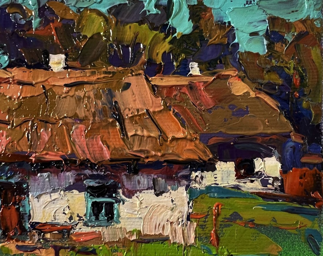 Oil painting Apiary in the yard Oksana Ivanyuk - 4