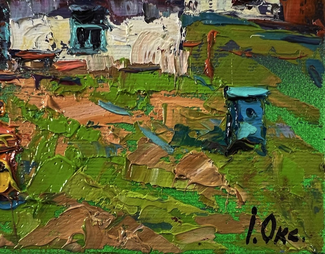 Oil painting Apiary in the yard Oksana Ivanyuk - 5