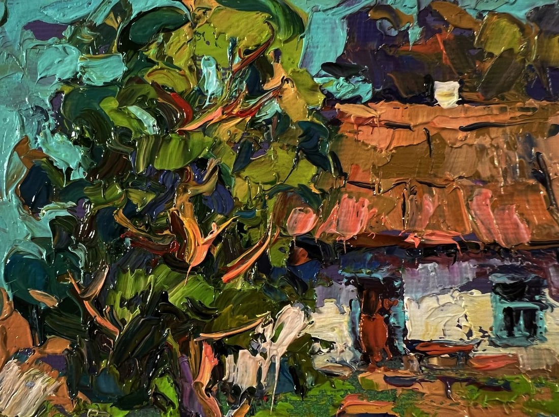 Oil painting Apiary in the yard Oksana Ivanyuk - 7