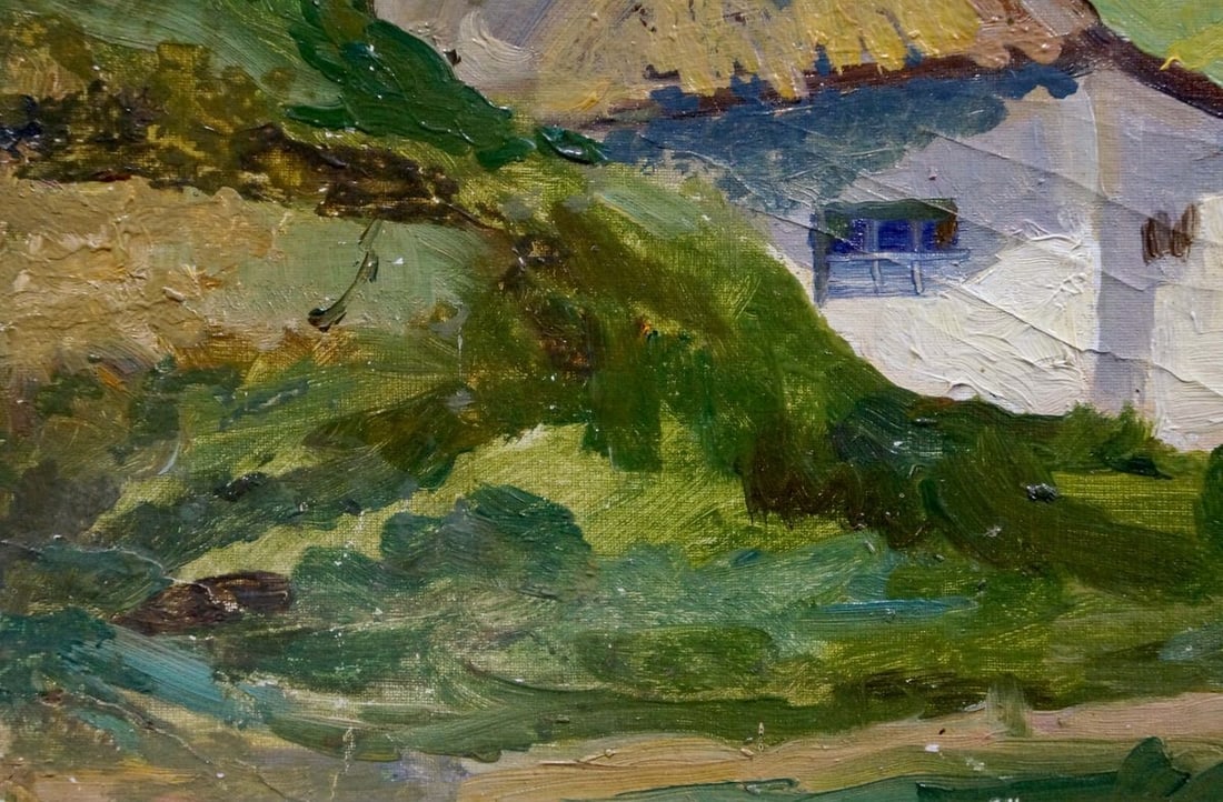 Oil painting In the village - 3