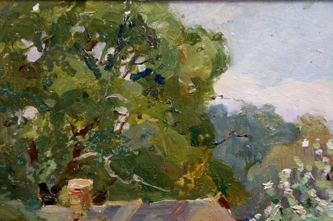 Oil painting In the village - 4