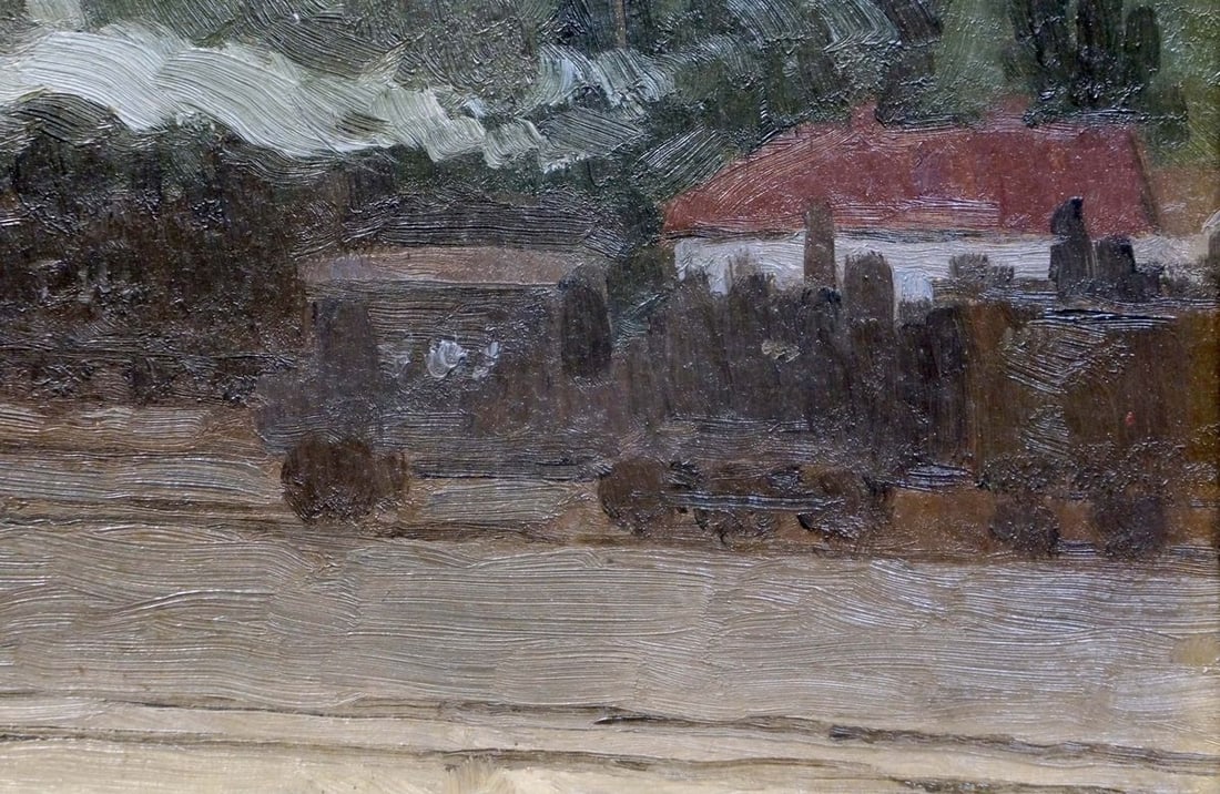 Oil painting At the station - 5