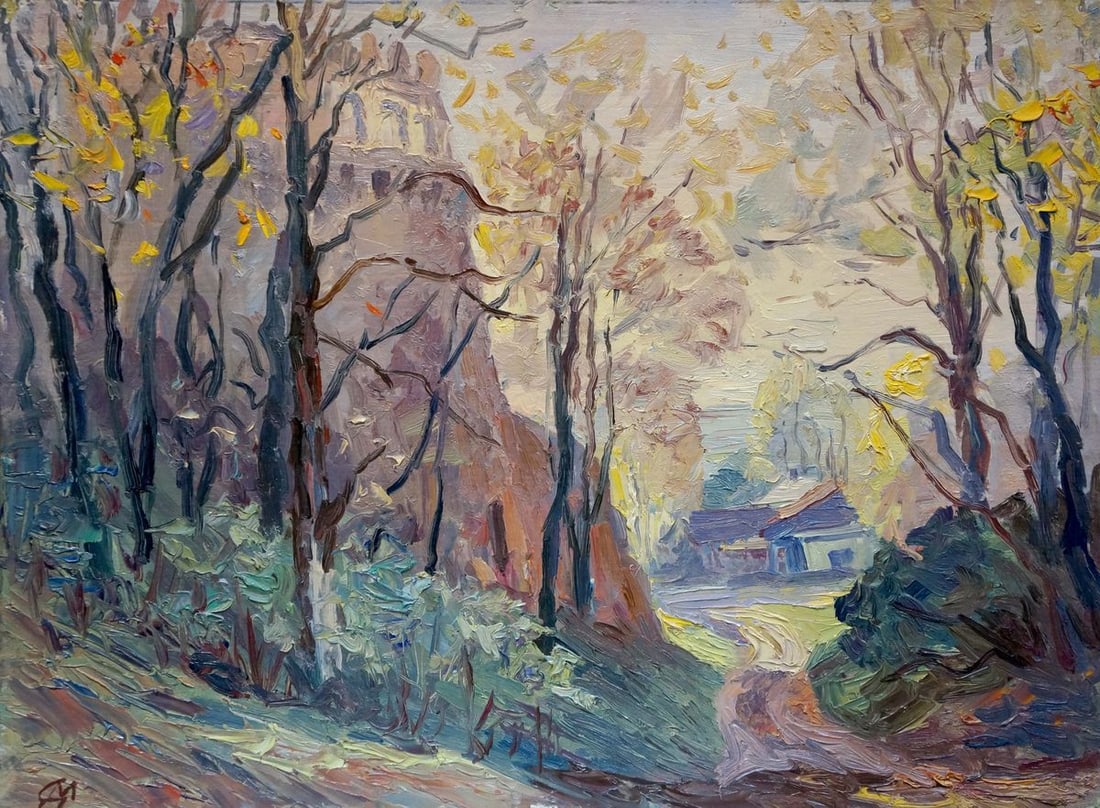 Oil painting Autumn has come - 4