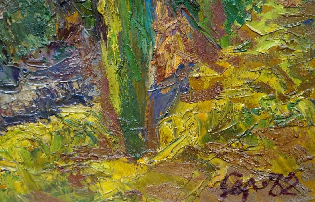 Oil painting Landscape with mountain - 5