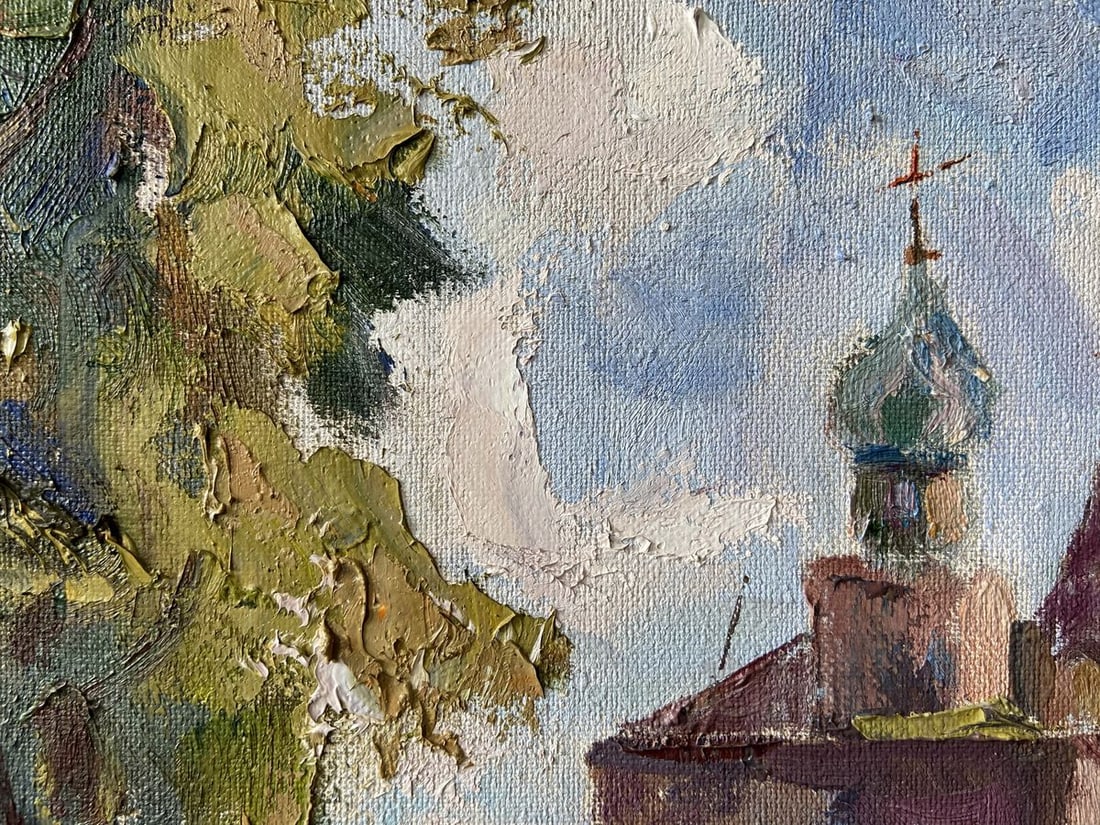 Oil painting Landscape with a church Kapotenko Ivan Ivanovich - 8