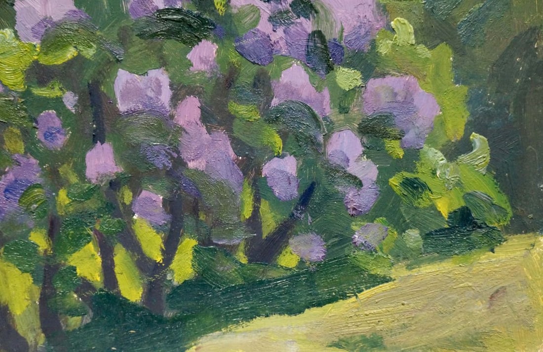 Oil painting Trees in the garden Yuri Ivanovich Khimich - 5