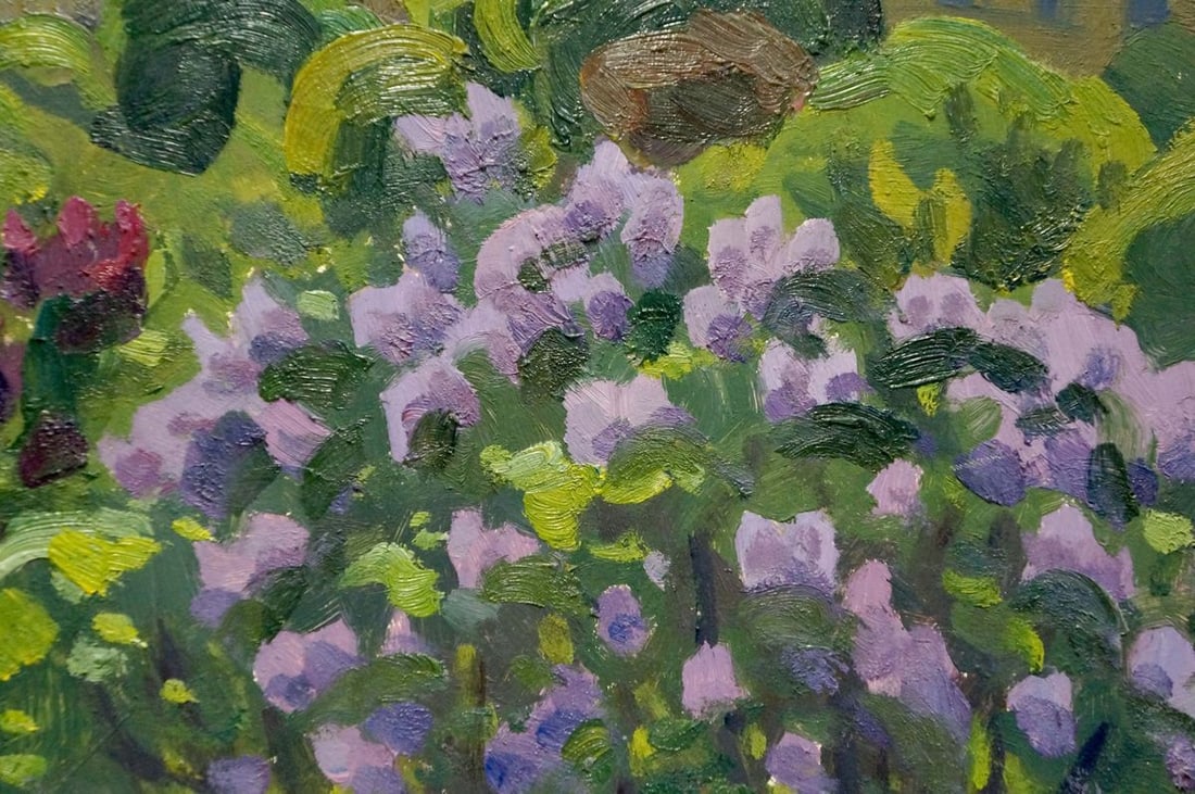 Oil painting Trees in the garden Yuri Ivanovich Khimich - 6