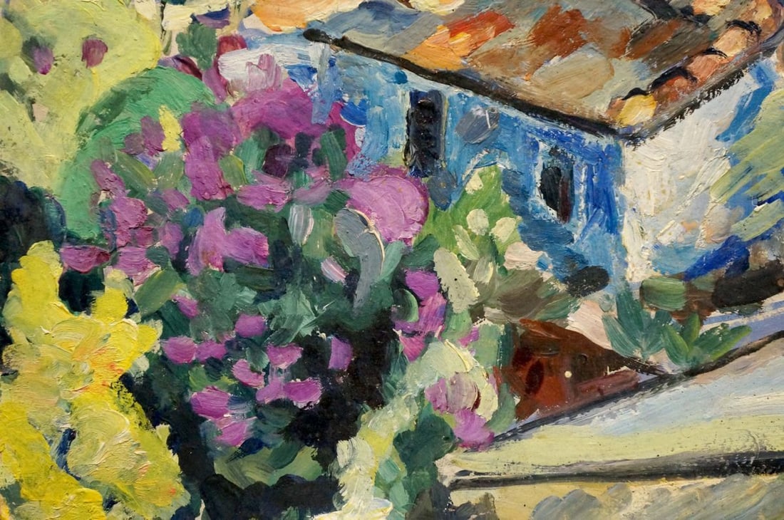 Oil painting City landscape Sergei Arsenievich Vinogradov - 2