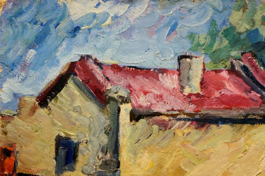 Oil painting City landscape Sergei Arsenievich Vinogradov - 4