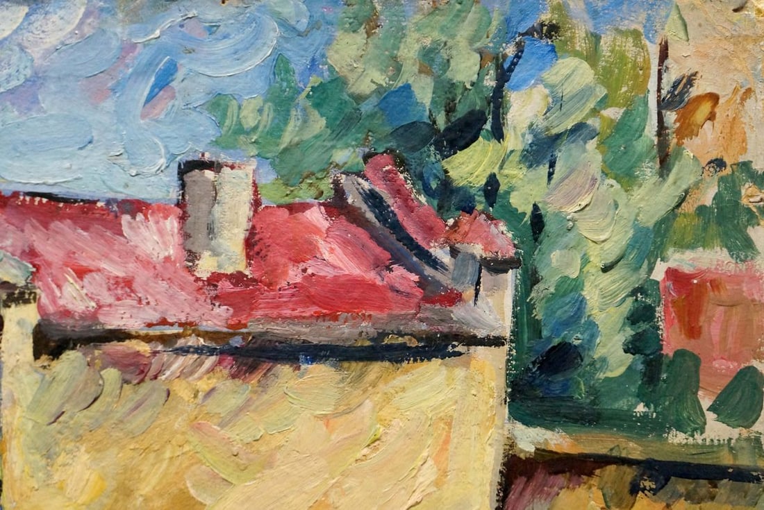 Oil painting City landscape Sergei Arsenievich Vinogradov - 5