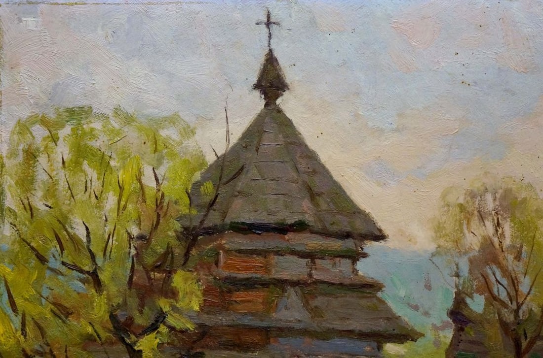 Oil painting Church in the village Kalatsyuk Yakov Alekseevich - 3
