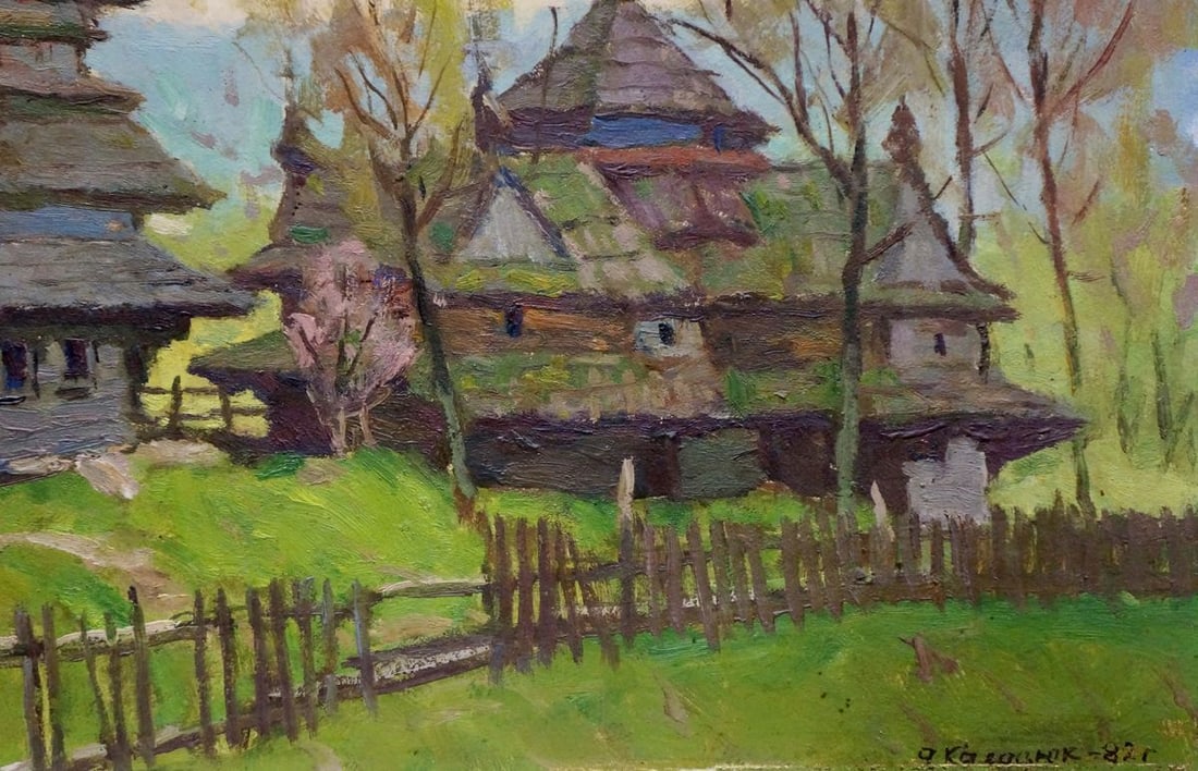 Oil painting Church in the village Kalatsyuk Yakov Alekseevich - 5