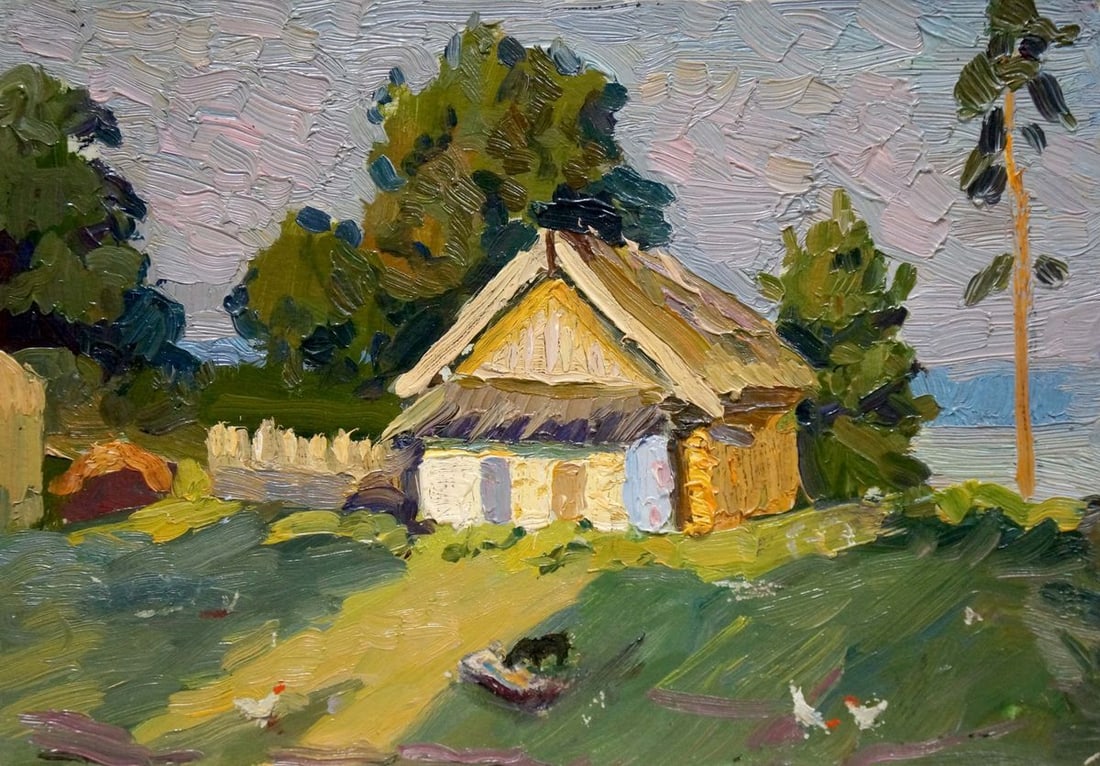 Oil painting House on the outskirts Popov Igor Alexandrovich (1 of 8)