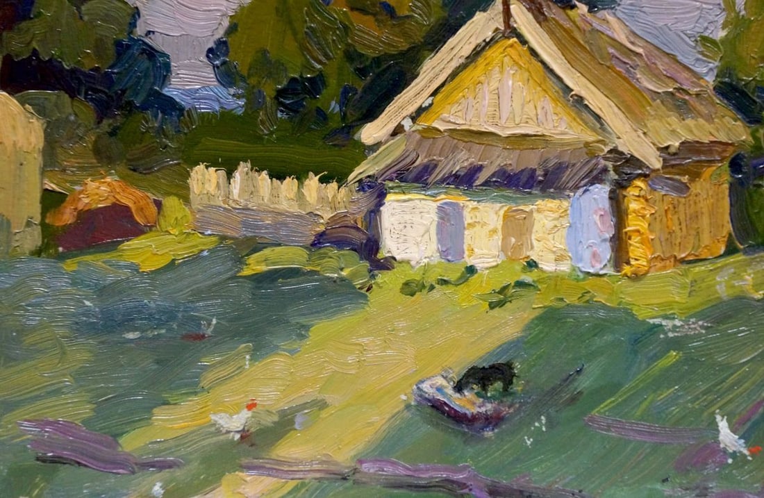 Oil painting House on the outskirts Popov Igor Alexandrovich - 2