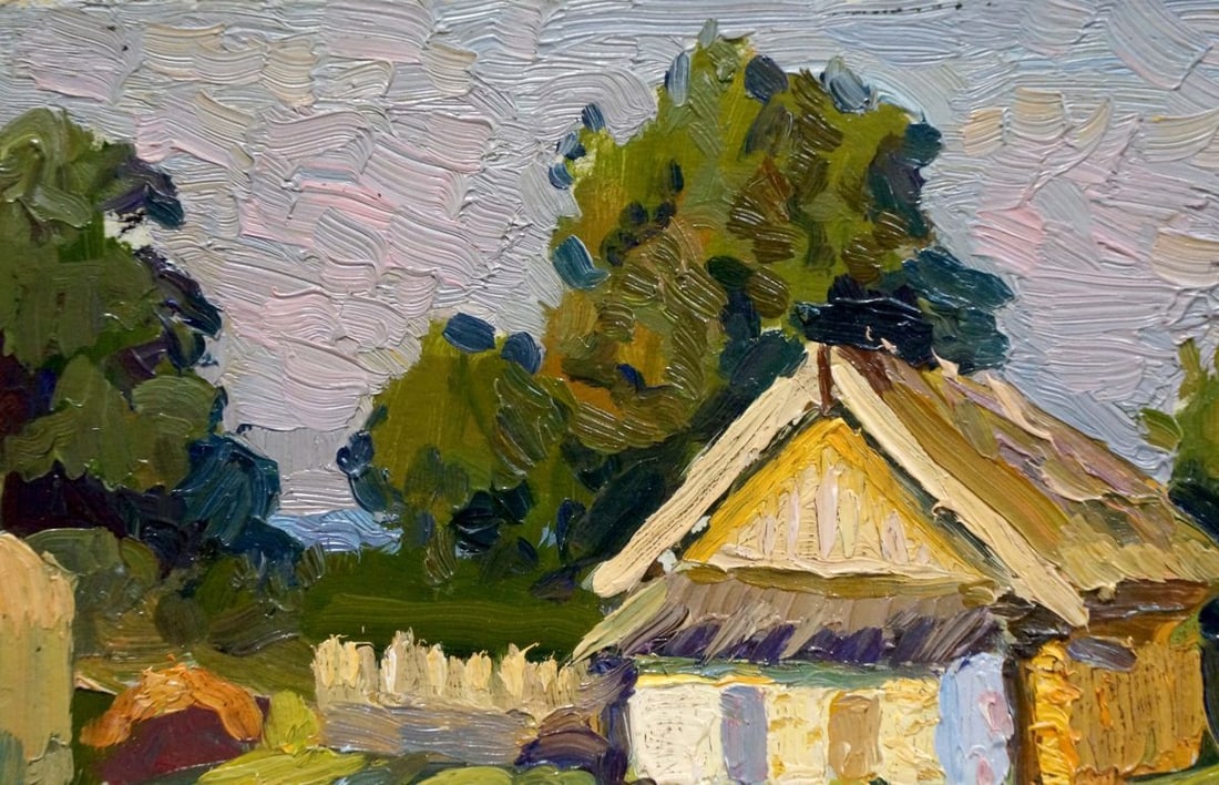Oil painting House on the outskirts Popov Igor Alexandrovich - 3