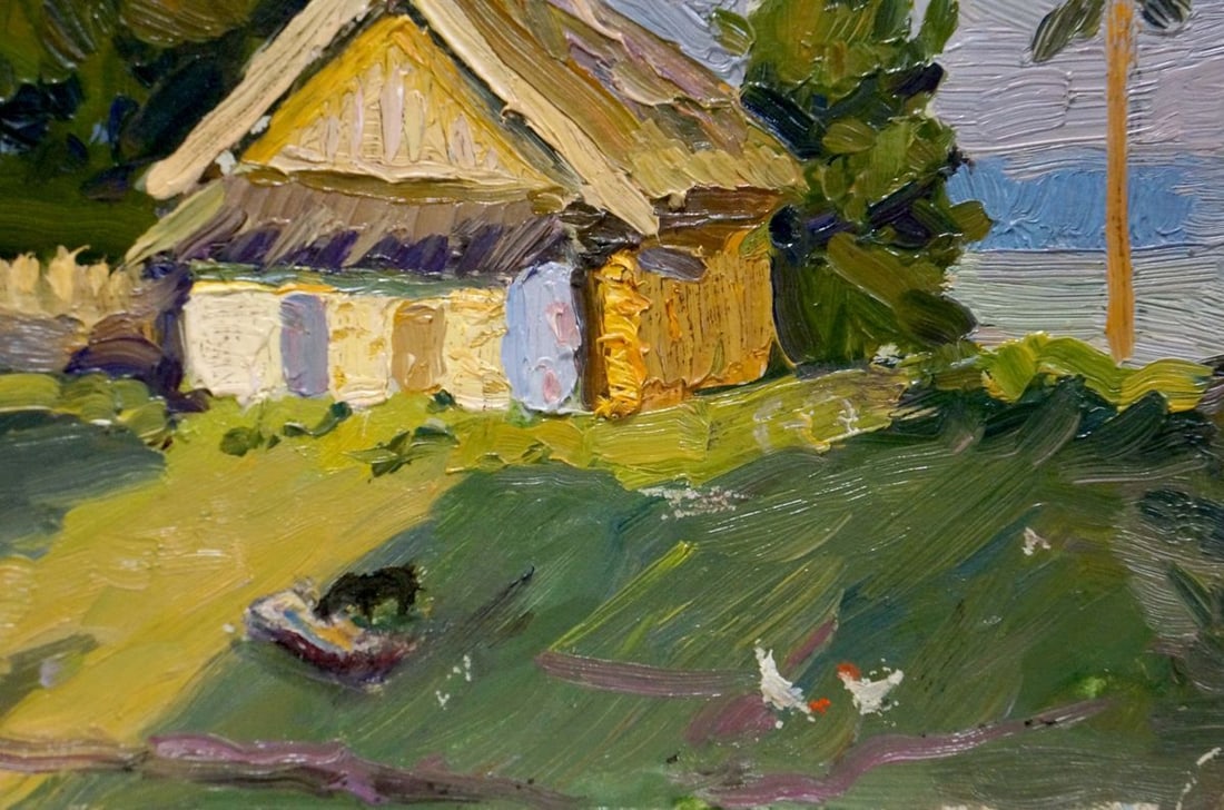 Oil painting House on the outskirts Popov Igor Alexandrovich - 5