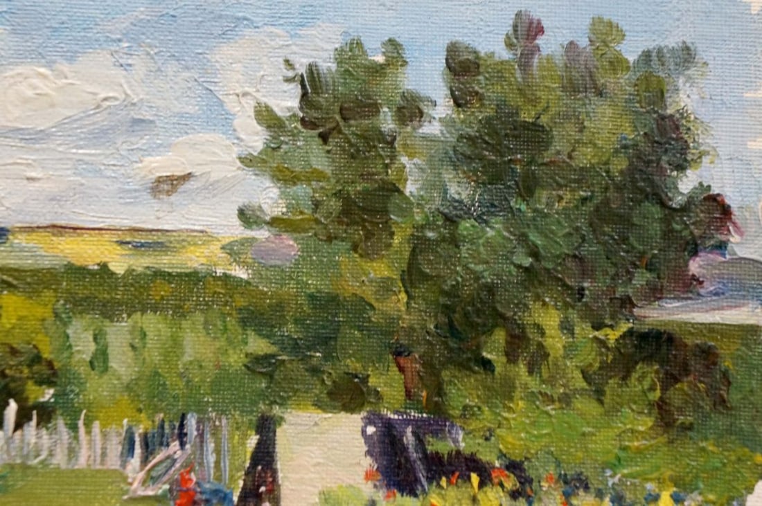 Oil painting Village landscape Dmitry Lednev - 4