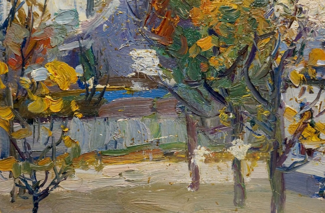 Oil painting Autumn landscape Gantman Moisey Faibovich - 2