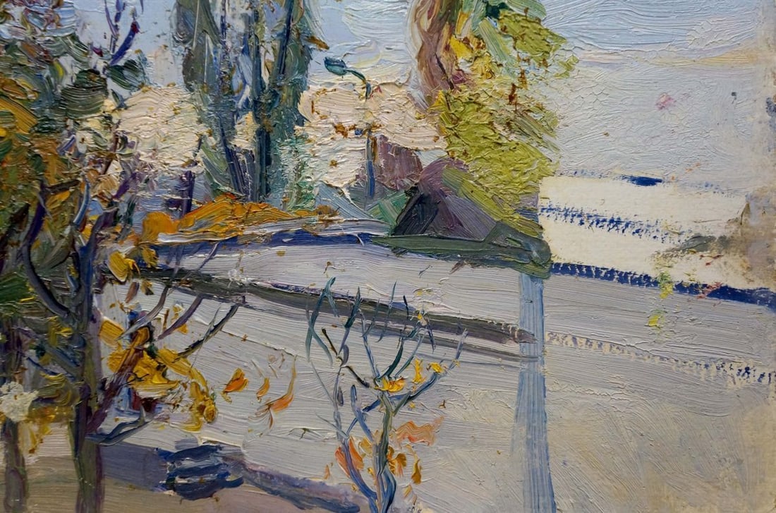 Oil painting Autumn landscape Gantman Moisey Faibovich - 5