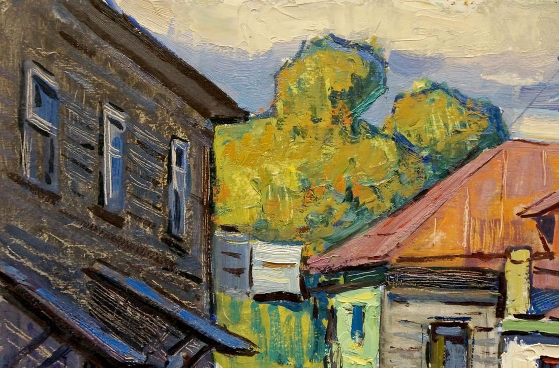 Oil painting Country courtyard in summer Ruban Grigory Savelievich - 3