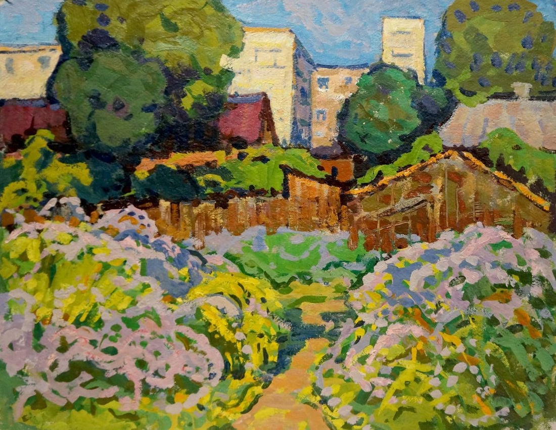 Oil painting Lilac blooms Ruban Grigory Savelievich (1 of 8)
