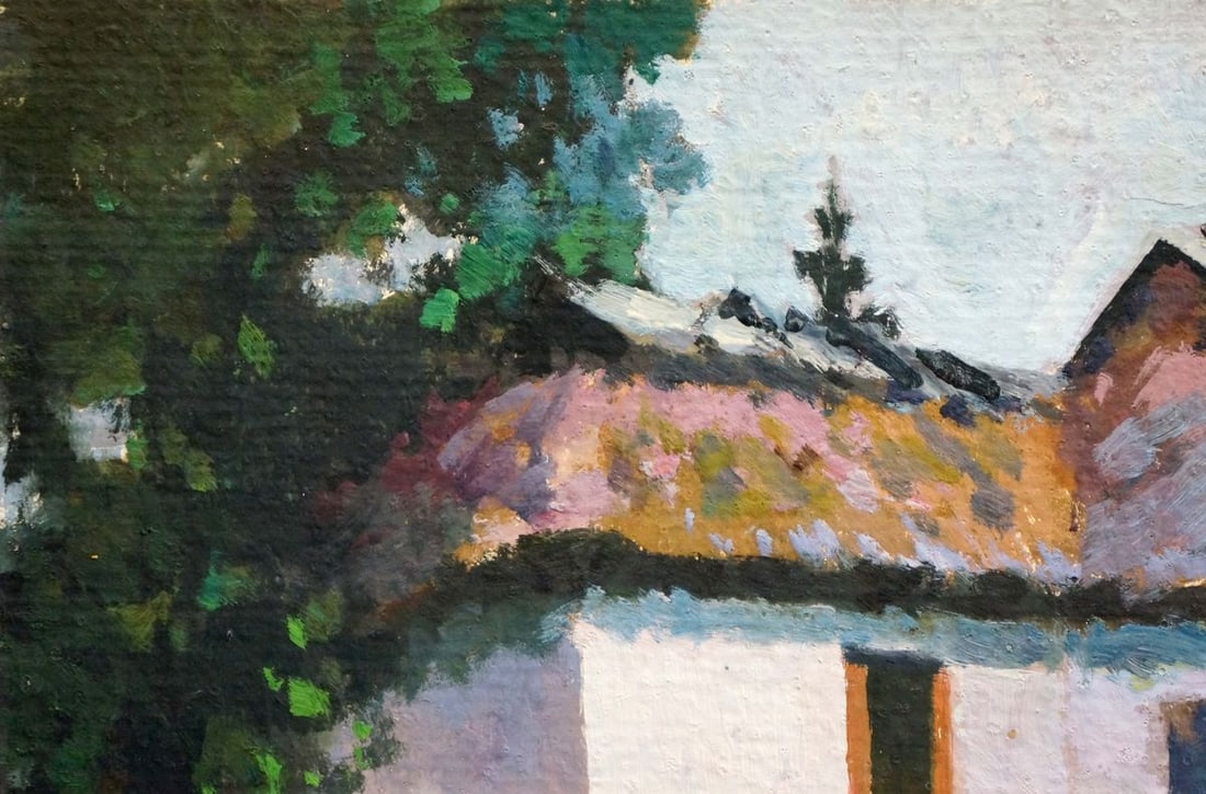 Oil painting Courtyard landscape - 3