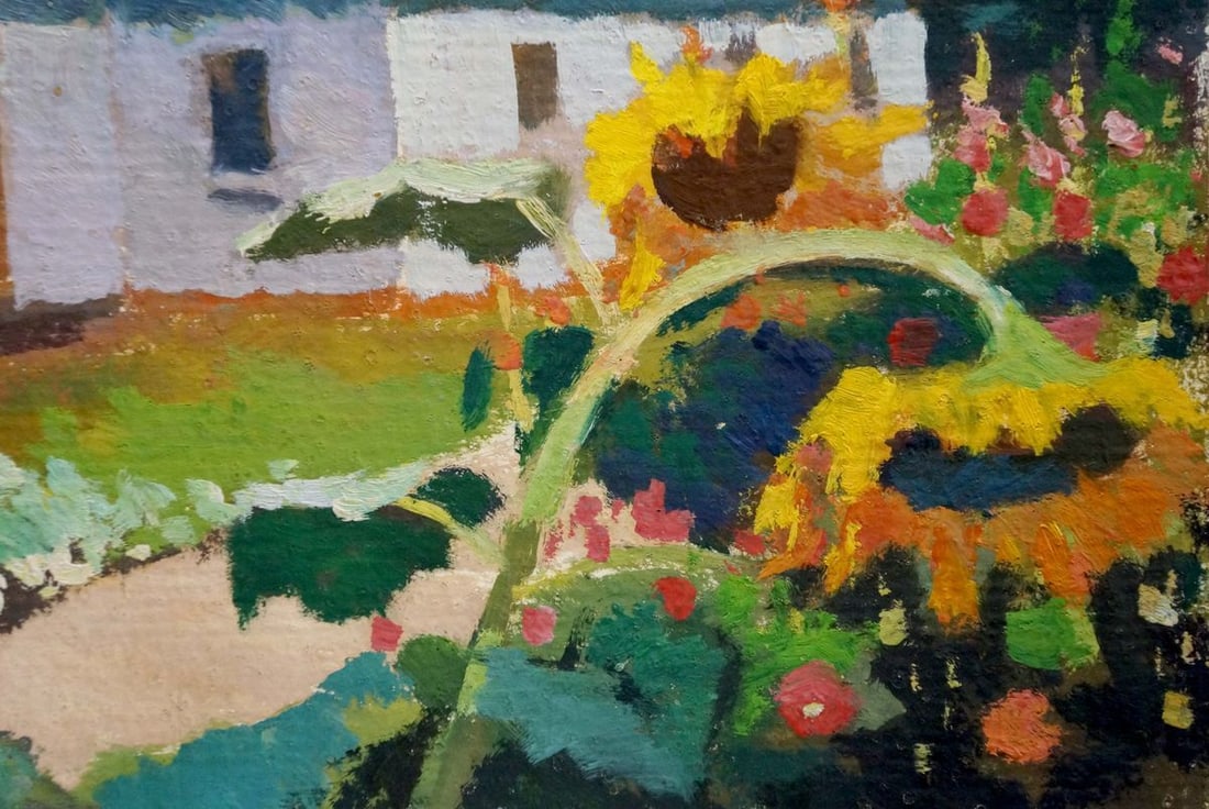 Oil painting Courtyard landscape - 5