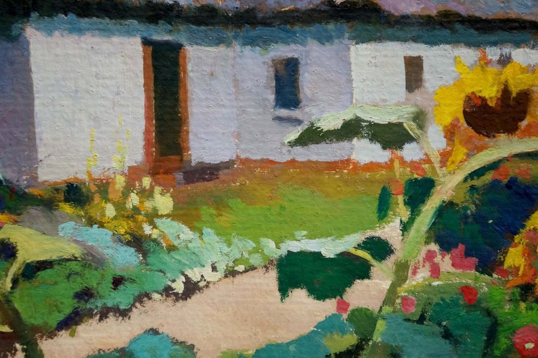 Oil painting Courtyard landscape - 6