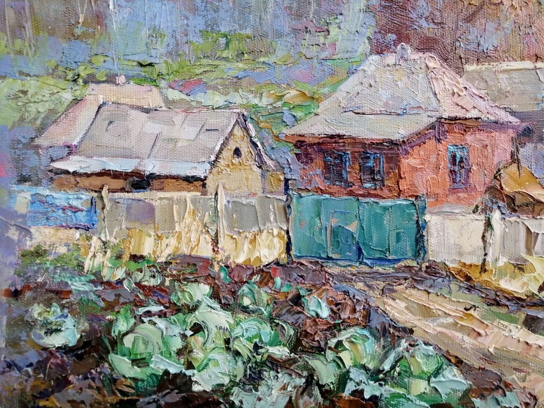 Oil painting Autumn vegetable garden Kalenyuk Oksana - 5