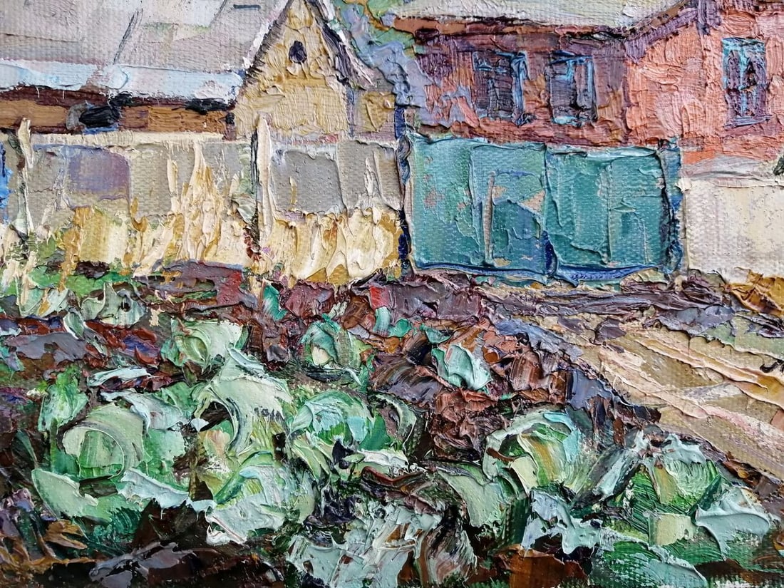 Oil painting Autumn vegetable garden Kalenyuk Oksana - 8