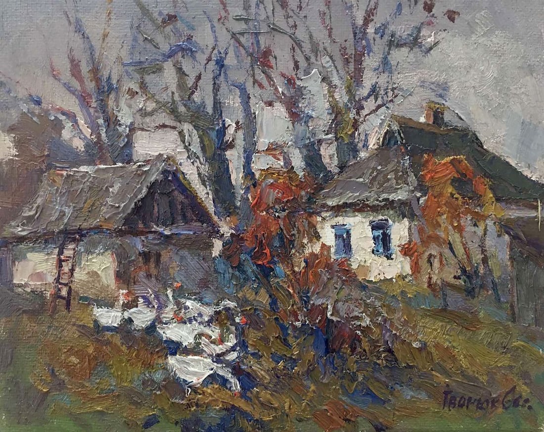 Oil painting Late fall Kalenyuk Oksana: Title: Oil painting Late fall Kalenyuk Oksana Description: No.Kalen 291 *** ABOUT THIS PAINTING *** * TITLE: "Late fall" * ARTIST: Kalenyuk Oksana * SIZE: 20x25 cm/'7.87x9.84 inches' * MEDIUM: oil, ca