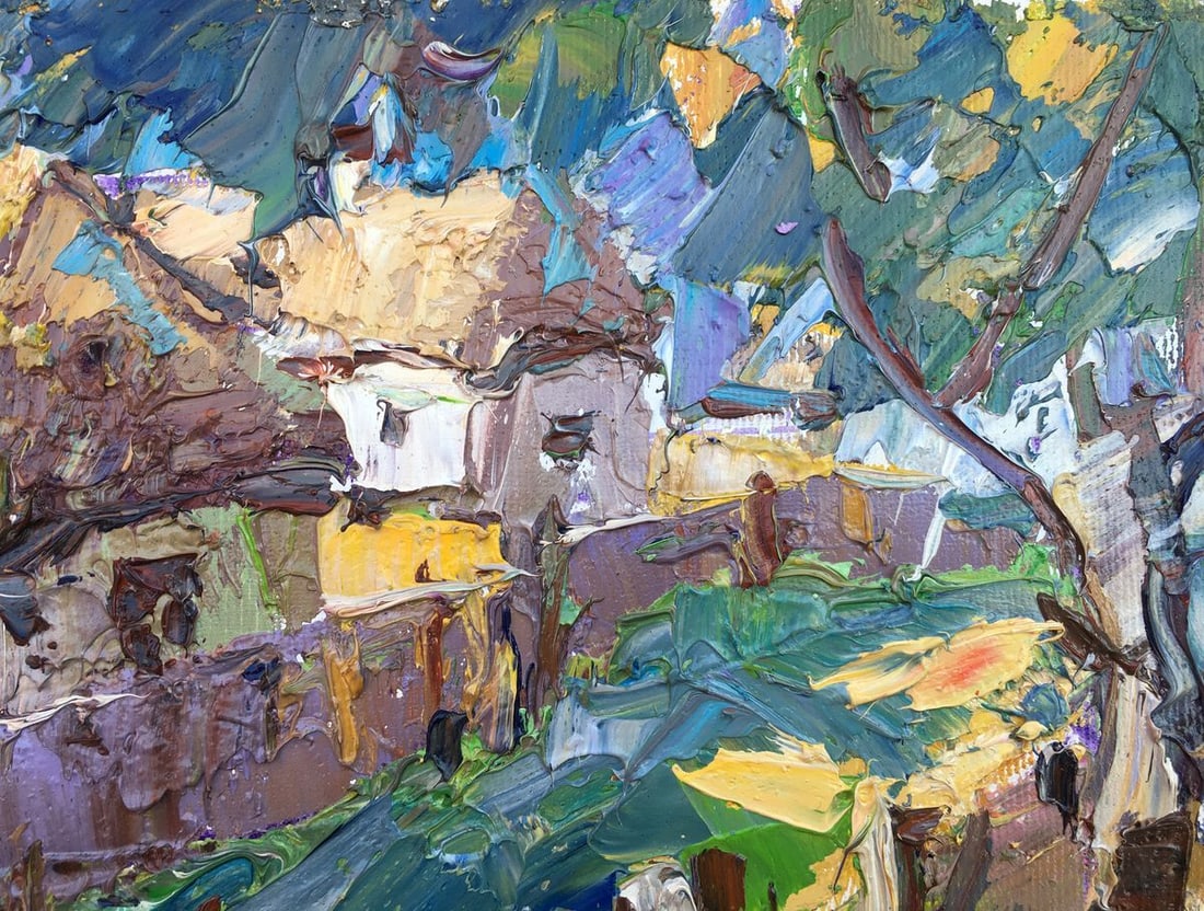 Oil painting Childhood street Kalenyuk Alex - 3