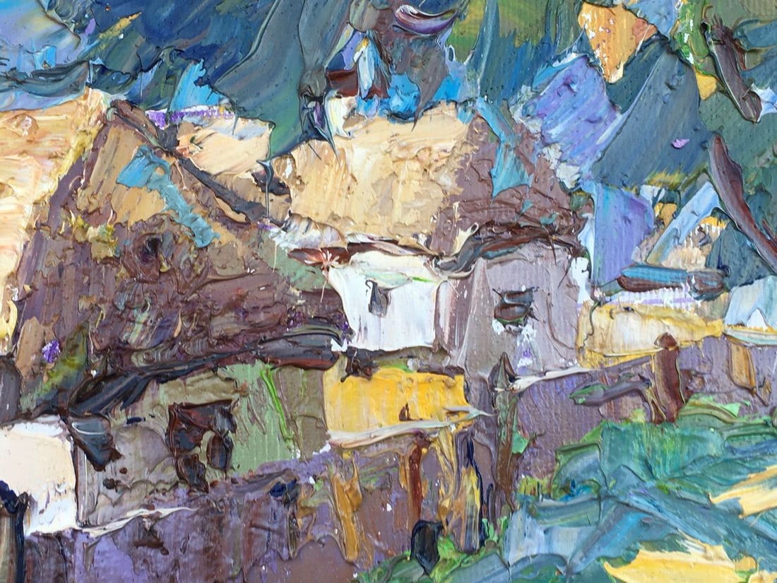 Oil painting Childhood street Kalenyuk Alex - 6