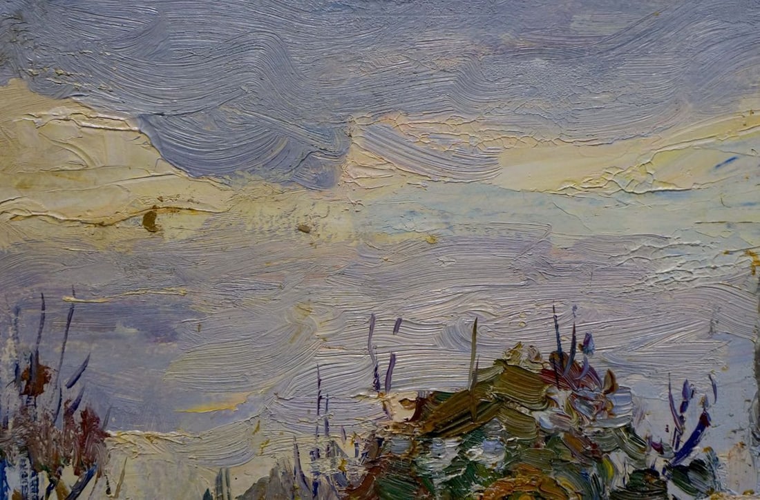 Oil painting Street landscape Gantman Moses Faybovich - 3