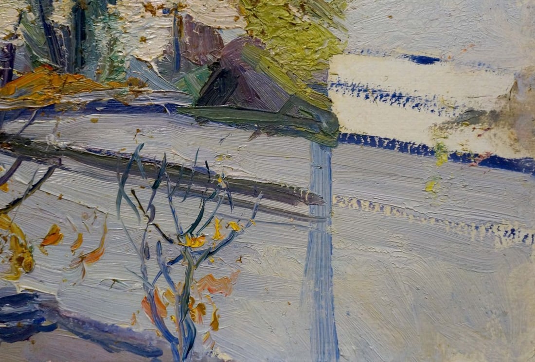 Oil painting Street landscape Gantman Moses Faybovich - 5