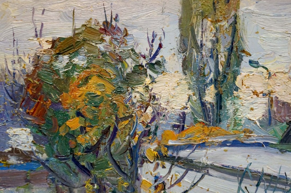 Oil painting Street landscape Gantman Moses Faybovich - 6