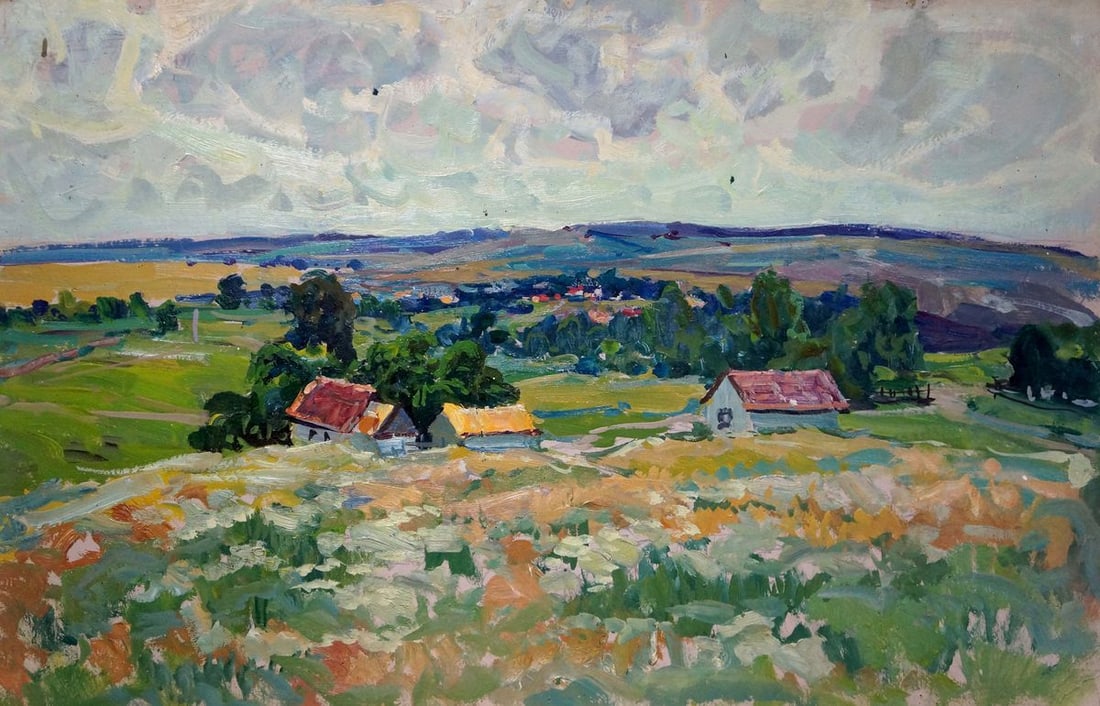 Oil painting Rural landscape Fomin Anatoly Nikiforovich (1 of 8)