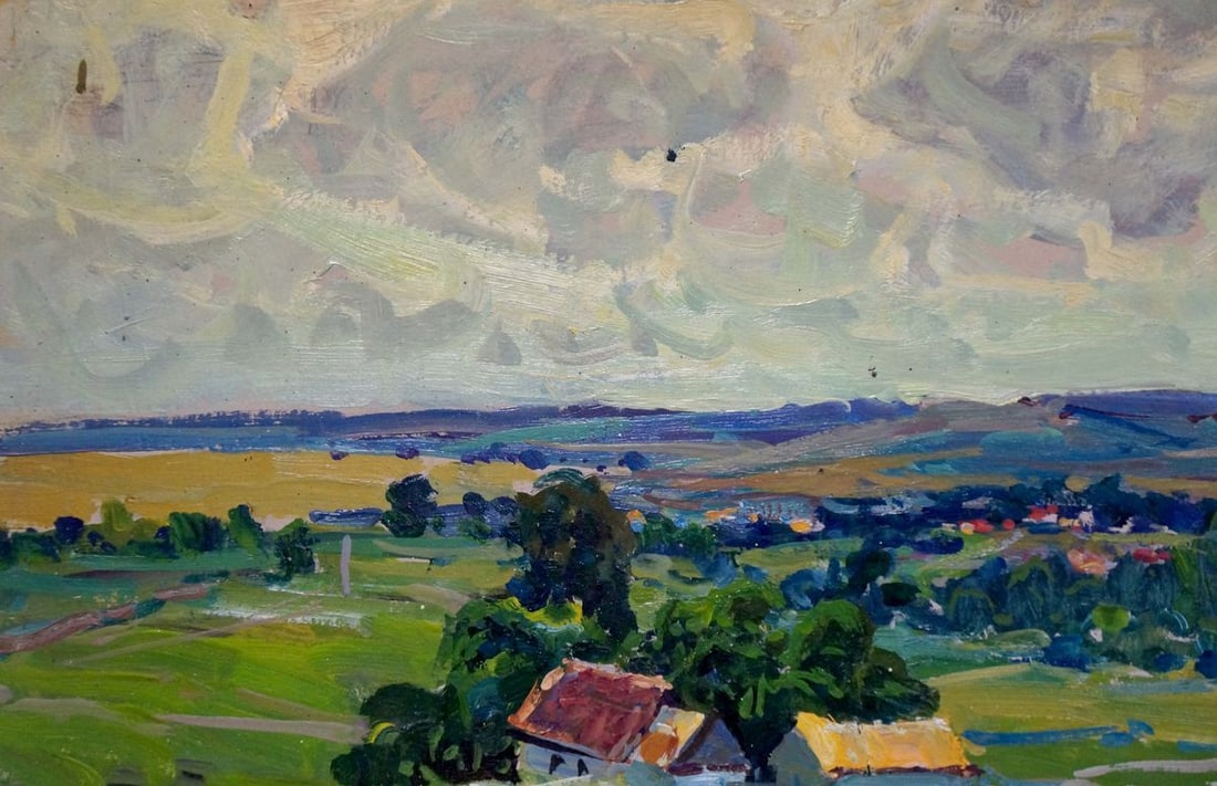 Oil painting Rural landscape Fomin Anatoly Nikiforovich - 3