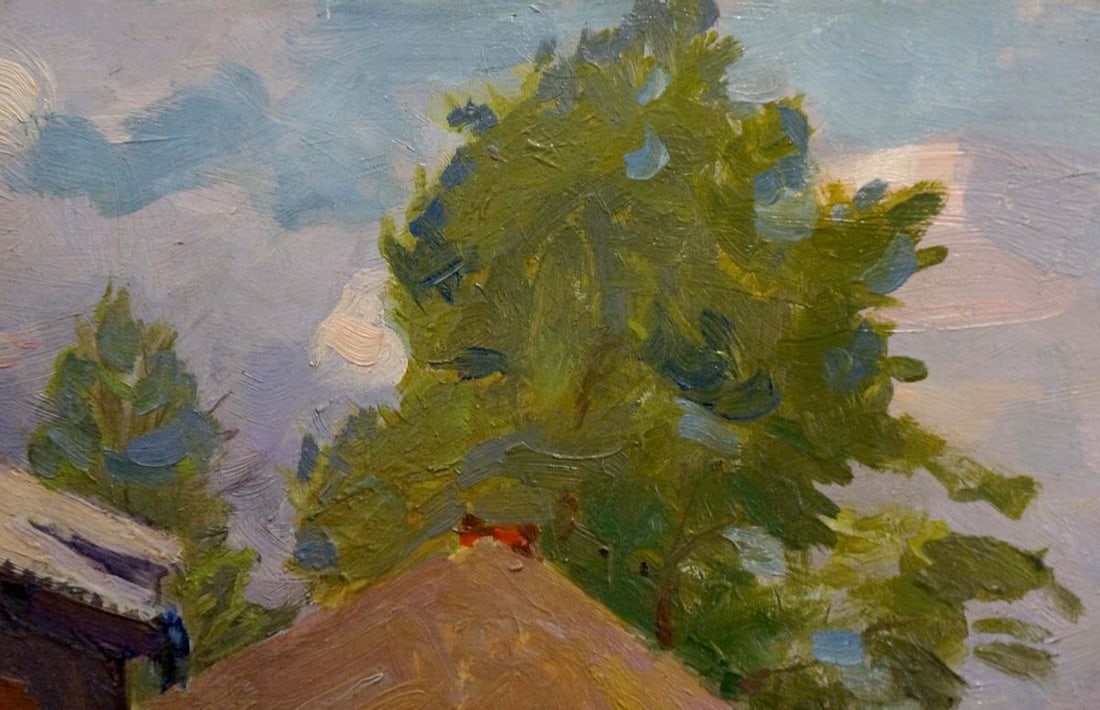 Oil painting Village landscape Pavlyuk Nikolay Artemovich - 4