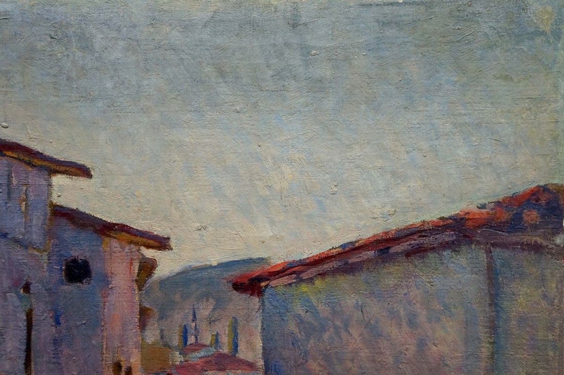 Oil painting The streets of the city - 4