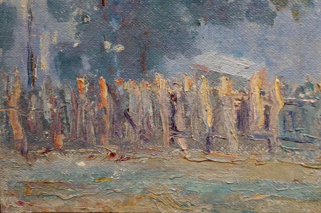 Oil painting Courtyard landscape Kalatsyuk Yakov Alekseevich - 2