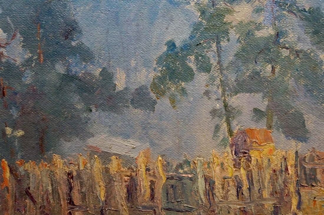 Oil painting Courtyard landscape Kalatsyuk Yakov Alekseevich - 6