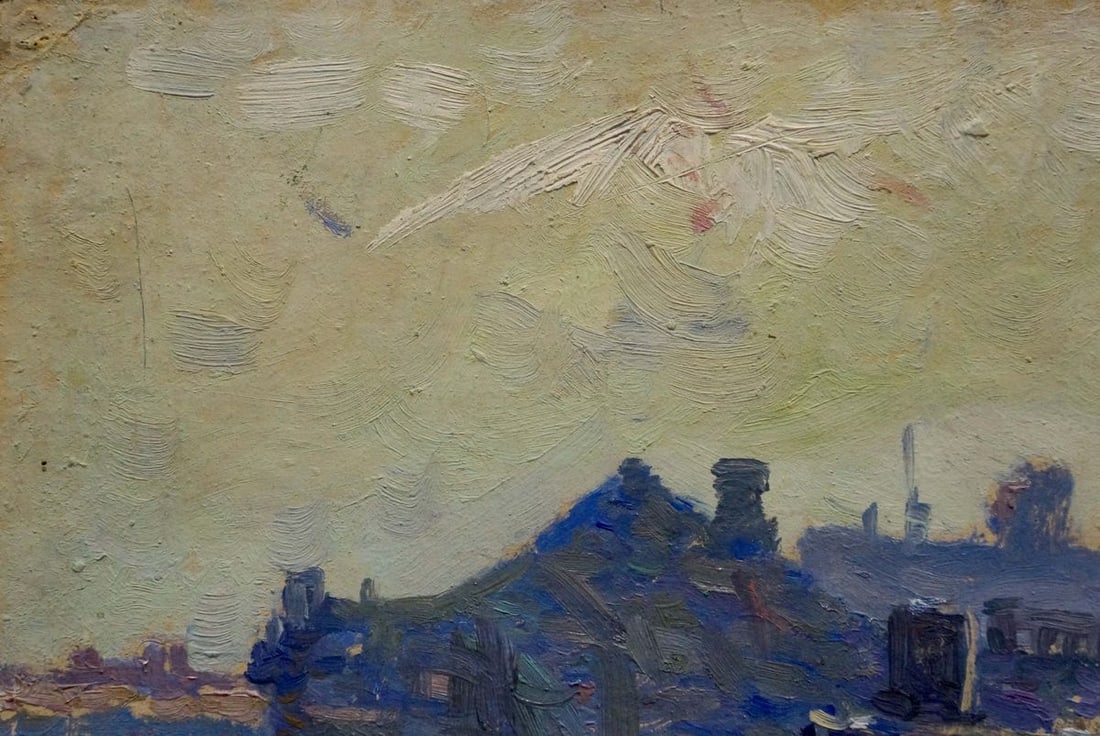 Oil painting City landscape Odessa artist - 3