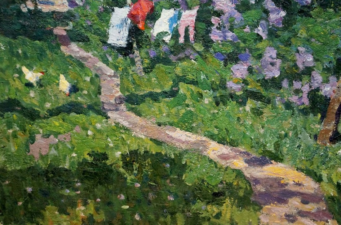 Oil painting Courtyard landscape Konovalov Yuri Alexandrovich - 2