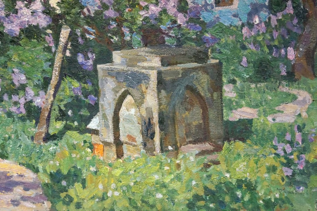 Oil painting Courtyard landscape Konovalov Yuri Alexandrovich - 5