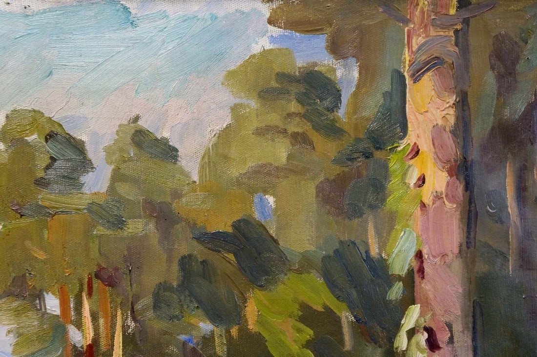 Oil painting House in the woods - 5