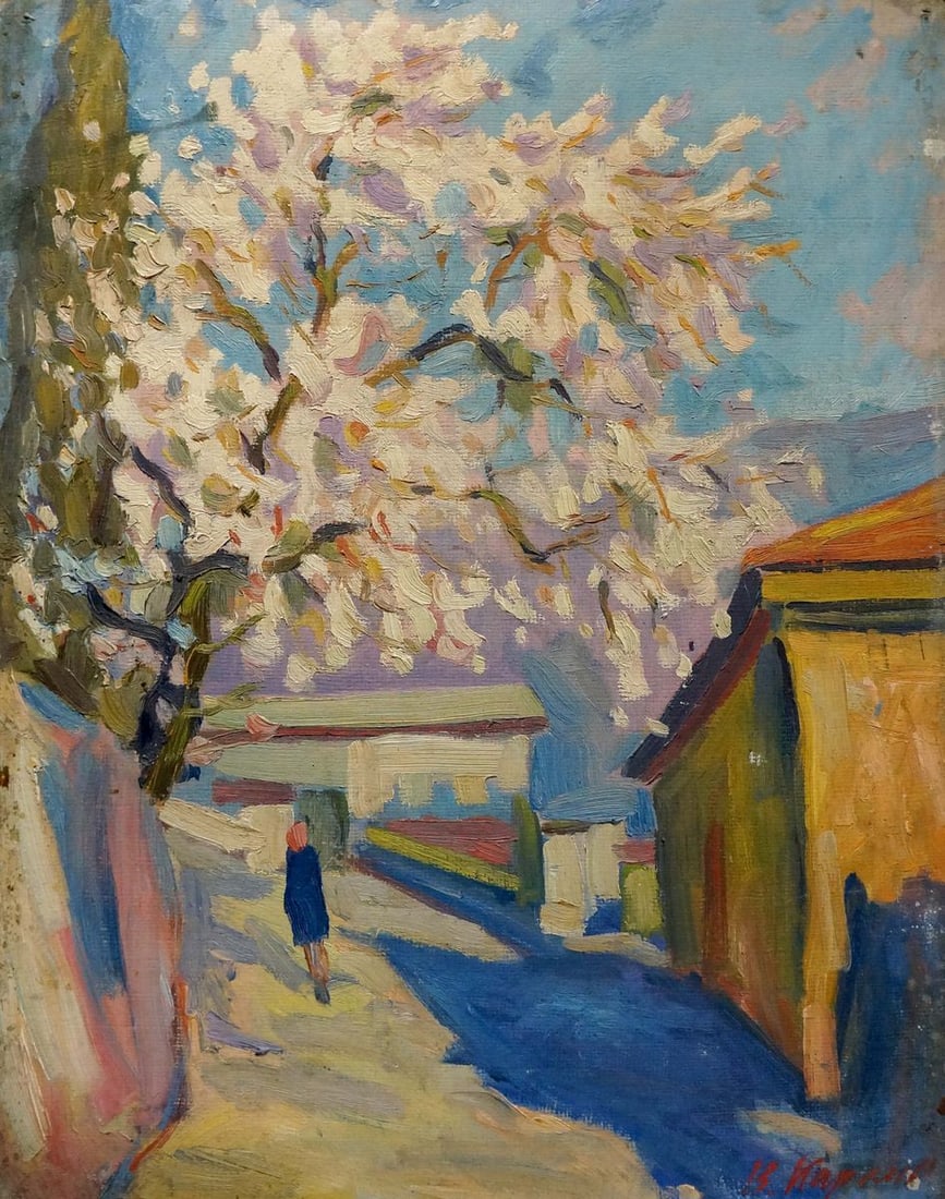 Oil painting Street landscape Karelin Vyacheslav (1 of 8)